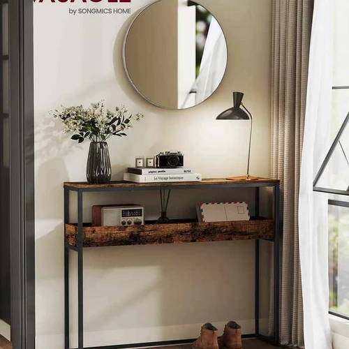 Konsolinis staliukas VASAGLE LNT091K01, 2 aukštai, 24 × 100 × 80 cm - Konsolės