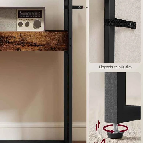 Konsolinis staliukas VASAGLE LNT091K01, 2 aukštai, 24 × 100 × 80 cm - Konsolės