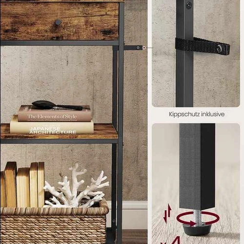 Konsolinis staliukas VASAGLE LNT092K01, 2 stalčiai, 24 × 76 × 80 cm - Konsolės