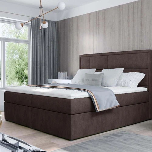 Trijų dydžių kontinentinė lova su patalynės konteineriais