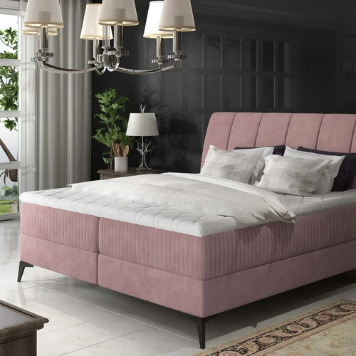 Elegantiška Boxspring EL4499 lova su patogiu čiužiniu ir talpiais skyreliais