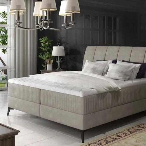 Moderni ir erdvi Boxspring EL4499 lova su funkcionaliais sprendimais