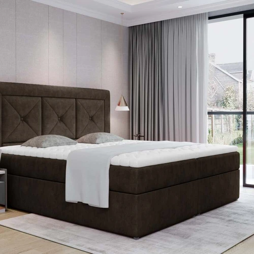 Prabangi kontinentinė lova su juodomis kojomis