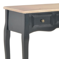 Kosmetinis konsolinis staliukas su 3 stalčiais, juodas - Kosmetiniai staliukai