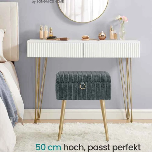 Kosmetinis pufas SONGMICS LOM505, Su daiktadėže, 30 × 40 × 50 cm - Pufai