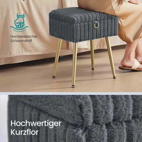 Kosmetinis pufas SONGMICS LOM505, Su daiktadėže, 30 × 40 × 50 cm - Pufai