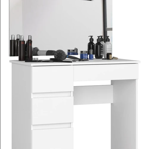 Kosmetinis staliukas AKORD T-6/SL, 4 stalčiai, baltos spalvos, 90 × 142 × 50 cm