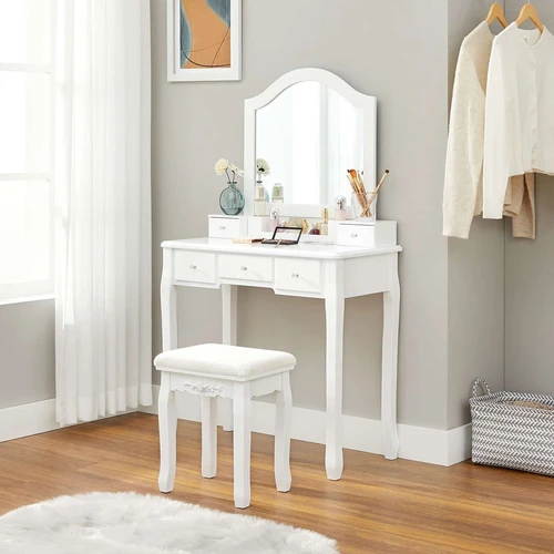 Tvirtas tualetinis staliukas iš pušies ir MDF medžiagų