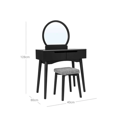 Modernus tualetinis komplektas juodos spalvos