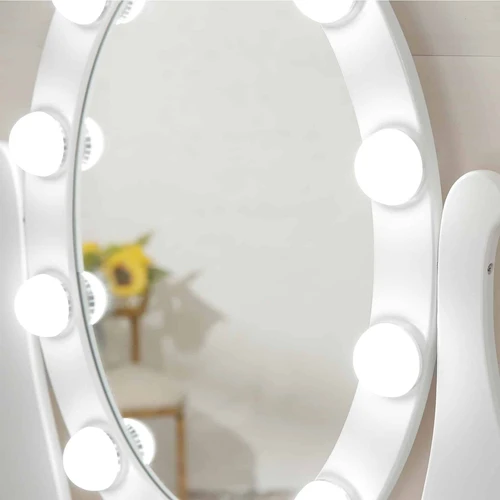 Patogus ir stilingas tualetinis staliukas su reguliuojama šviesa