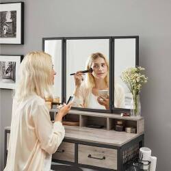 Kosmetinis staliukas su sulankstomu veidrodžiu RVT004B02 - Kosmetiniai staliukai