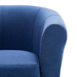 Krėslas, mėlynos spalvos, audinys - Foteliai
