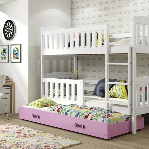 Natūralios pušies mediena balta/rožinė spalva