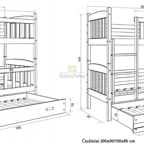 Tvirtas čiužinys su 70 kg apkrova kiekvienai vietai