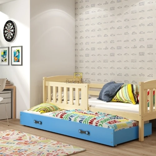 Natūralios pušies ir MDF medžiagos vaikiška lova