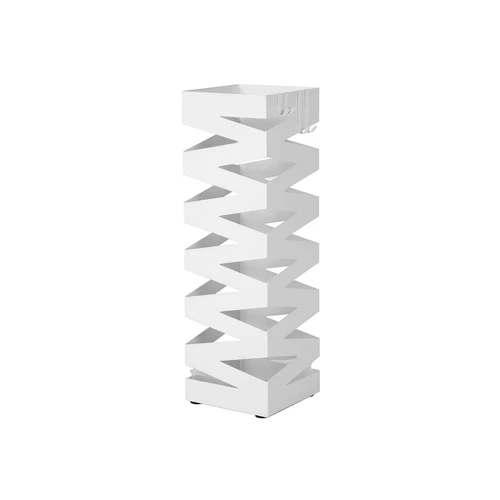 Kvadratinis stovas skėčiams 15,5x15,5x49 cm., baltas