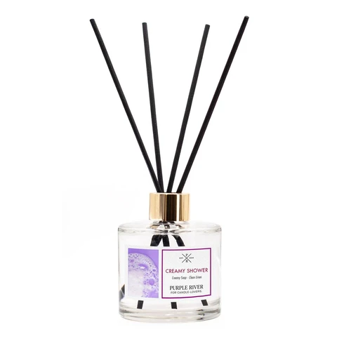 Kvapų difuzorius Purple River, 100 ml, Creamy Shower, 7 × 7 × 7 cm