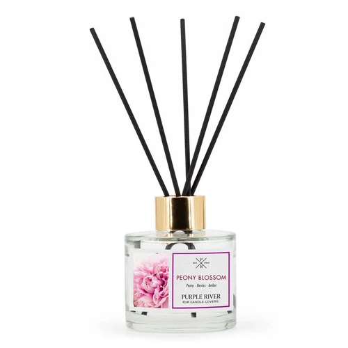 Kvapų difuzorius Purple River, 100 ml, Peony Blossom, 7 × 7 × 7 cm