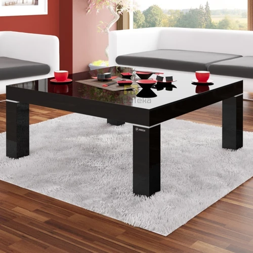 Aukštos kokybės UV atsparus MDF stalas su blizgiu juodu finishu