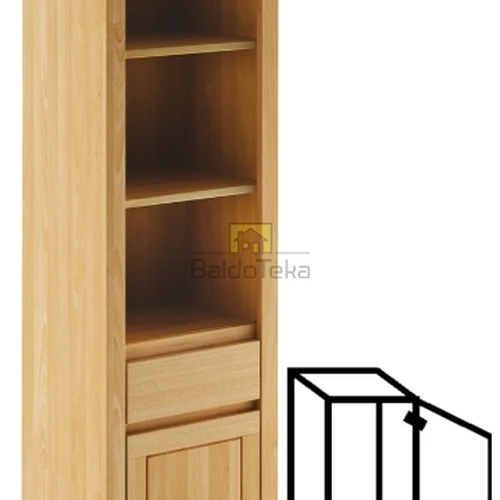 Klasikinė buko medžio spinta – 56 cm plotis