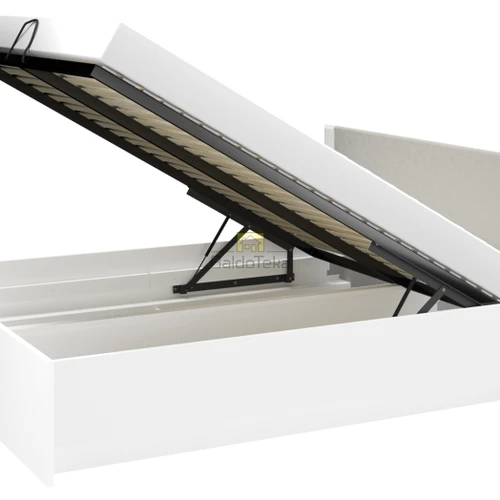 Moderni lova su grotelėmis ir patalynės dėže