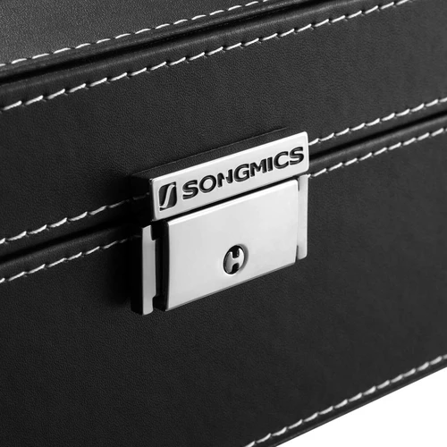 Elegantiška juoda dėžutė su vidutinio tankio medienos rėmu