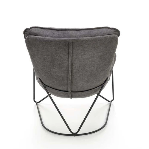 Kompaktiška sofos lova 91x72x78x44 cm, tamsiai pilka su juodais akcentais