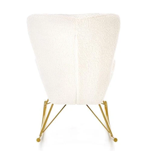 Stilinga boucle fotelė su auksiniais akcentais