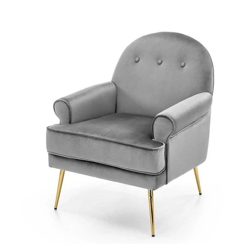 Kompaktiška kėdutė 74x74x88 cm su aksominiu apmušalu