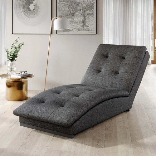 Šezlongas EL4109 su dygsniuota medžiaga ir išlenkta sėdynė