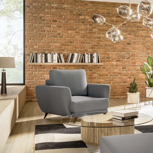 Didingas EL7389 fotelis su aukštais porankiais ir nesenstančiu dizainu