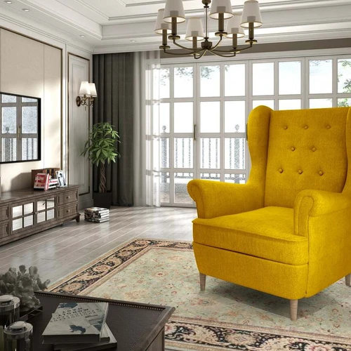 Unikalus EL9894 fotelis su T30 putomis ir gofruotomis spyruoklėmis