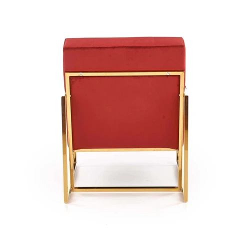 Moderni sofos kėdė su ergonomišku dizainu ir tamsiai raudonu apmušalu