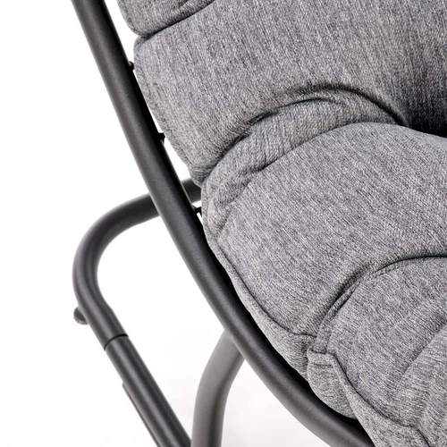 Ergonominė pilka sofos lova su audinio ir plieno apmušalu