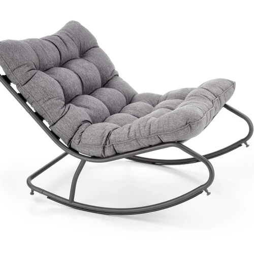 Patogi pilka sofa lova su audinio apmušalu ir plieniniu pagrindu