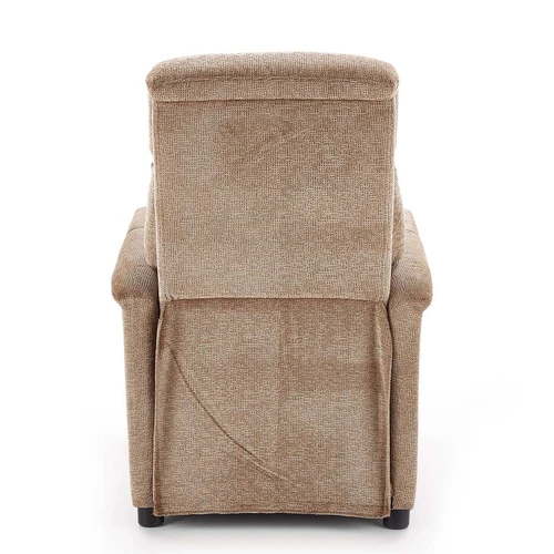 Sofa su atlošu, 71/85-155/106-79/49 cm, smėlio spalvos audinys