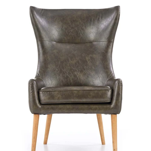 Stilinga sofos lova tamsiai žalia, eko oda, guma medžio masyvas, 71/81/106/46 cm