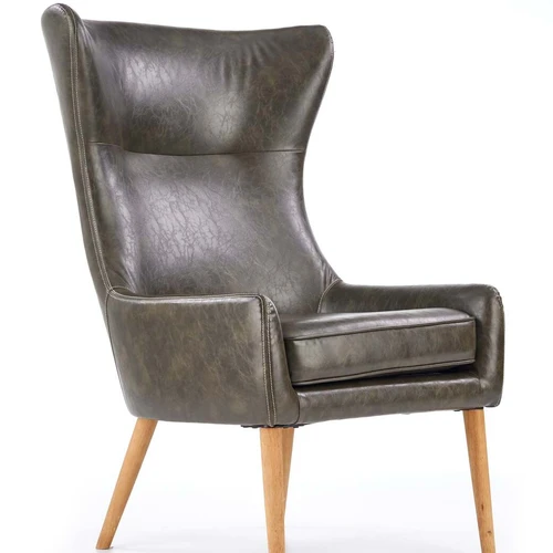 Patogi sofos lova tamsiai žalia, eko oda, guma medžio masyvas, 71/81/106/46 cm