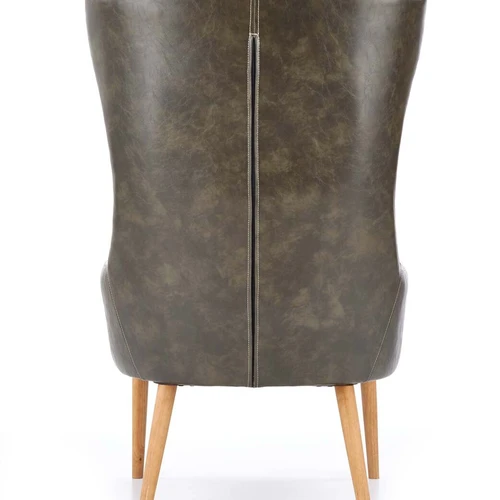 Sofos lova tamsiai žalia, eko oda, guma medžio masyvas, 71/81/106/46 cm, patogi ir tvirti baldai