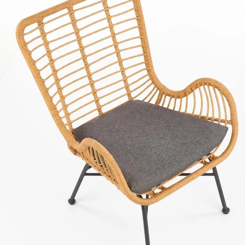 Patogus rotanginis baldų komplektas natūralių spalvų