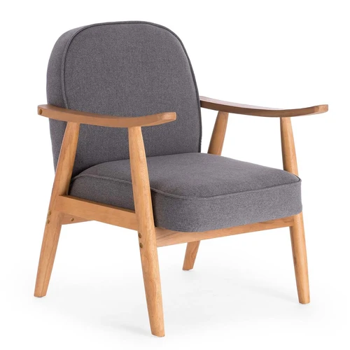 Tvarkinga smėlio spalvos sofos lova su medžio masyvu