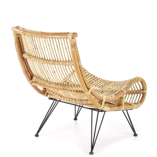 Šiuolaikiška rotango kėdė su plieniniu karkasu