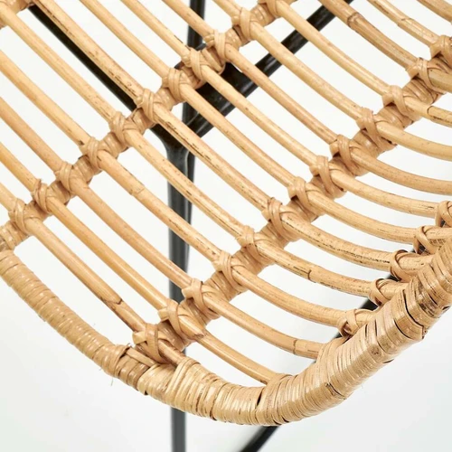 Aukštos kokybės rotango kėdės su plieniniu karkasu