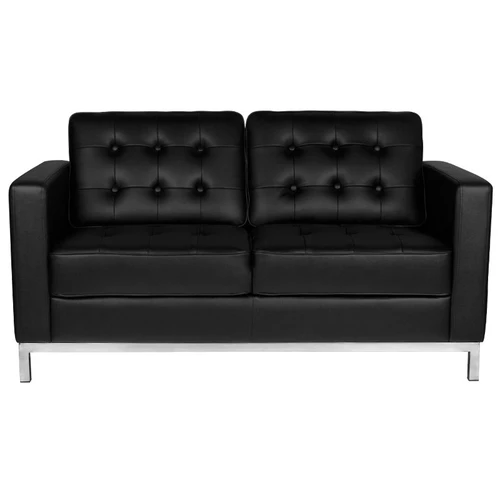 Juoda eko odos 2 vietų sofa