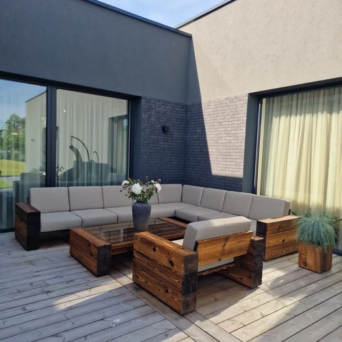 Lauko baldai ¦ TIMBER Kampinės sofos komplektas D-1