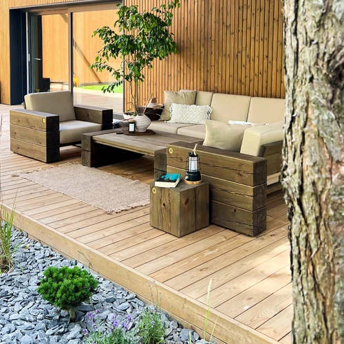 Lauko baldai ¦ TIMBER Kampinės sofos komplektas N-1 - Lauko baldų komplektai