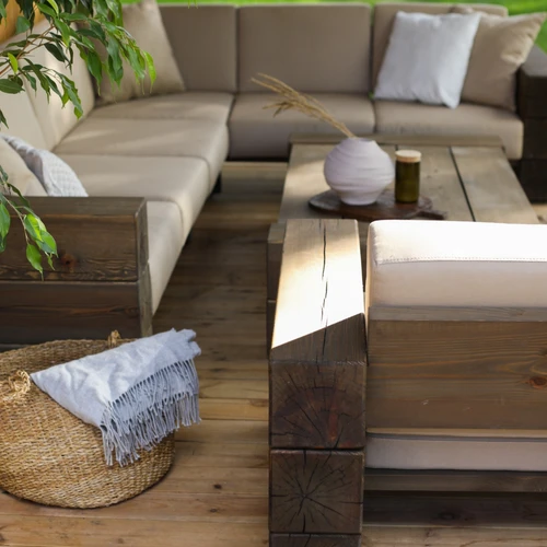 Lauko baldai ¦ TIMBER Kampinės sofos komplektas N-1