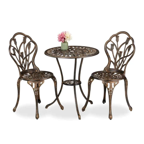 Lauko baldų komplektas Relaxdays 10050818_1254, 3 dalių, 2 sėdimos vietos, 60 × 67 cm