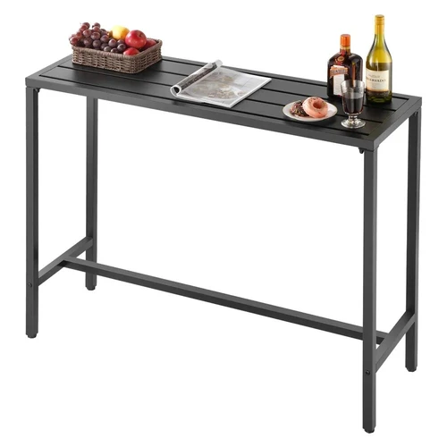 Kompaktiškas lauko baro stalas 120 cm plieninis