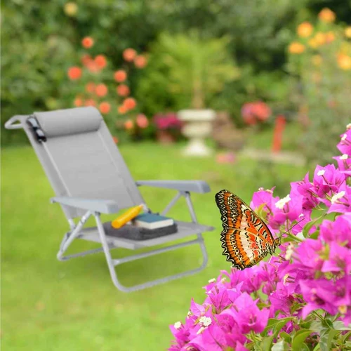 Lauko gultas Relaxdays 10026478_111, 8 padėtys, 58 × 76,5 × 80 cm - Gultai